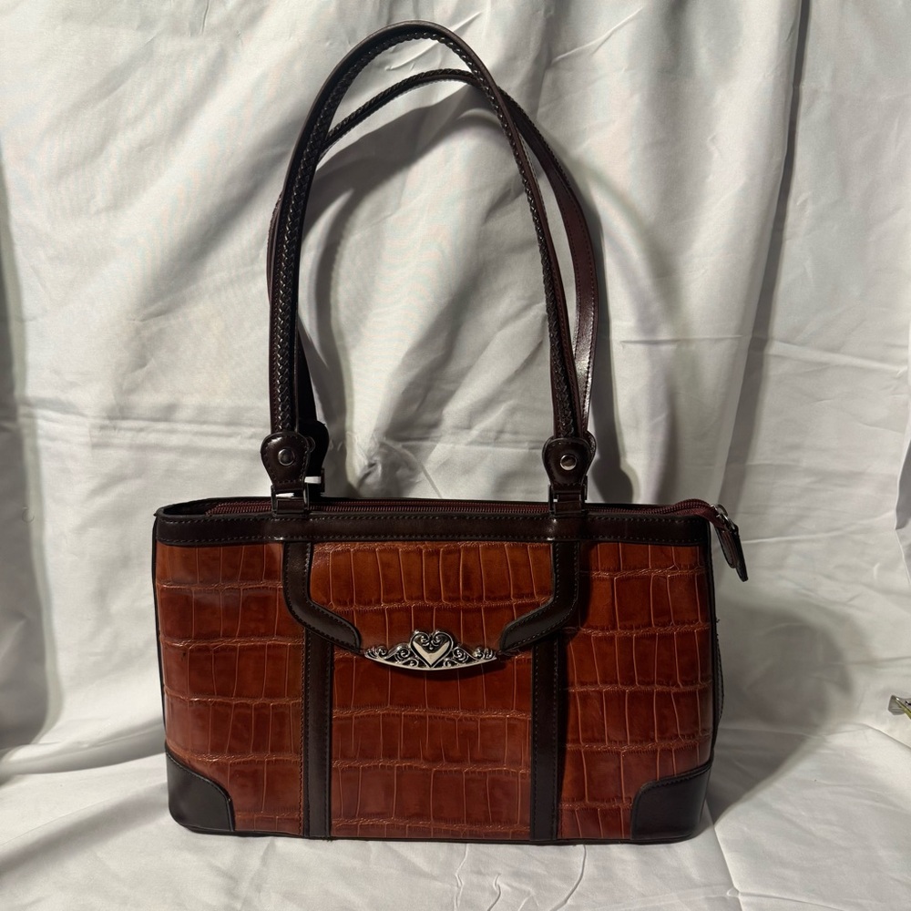 Marc Chantal Brown Crocodile-Embossed leather Women's Bag
